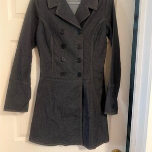 Women's Black Double-Breasted Coat